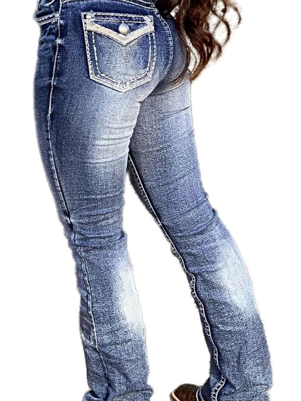 Women's Flamingals Blue Denim Bootcut Jeans S